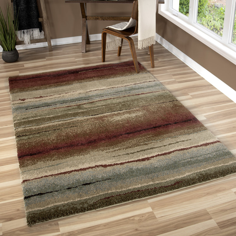 Latitude Run Forrester Capizzi Burgundy/Cream/Dark Brown Area Rug